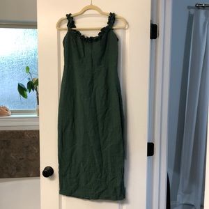 Off shoulder linen dress